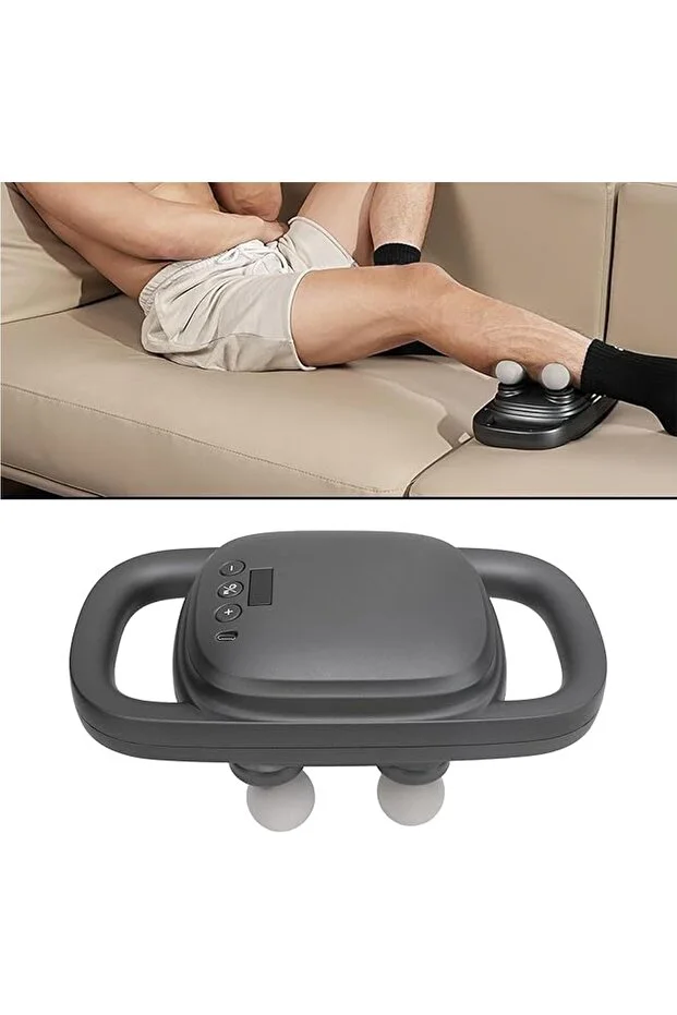 Relax Gürültüsüz 4 Başlıklı Masaj Tabancası Ergonomik Derin Doku Sırt Ve Boyun Masaj Tabancası